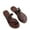 Wine, variant on Women Vintage Strap Toe Ring Sandals Summer Flats Comfort Lightweight Flip Flops Clip Slip on Slides Beach Sandal Brown Women Sandal