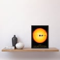 thumbnail image 2 of NASA Our Solar System Planets and Sun Size Comparison Dark Artwork Framed Wall Art Print A4, 2 of 4