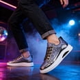 thumbnail image 5 of Men's Fashion Sneakers Glitter Sparkly Tennis Shoes Shiny Sequin Low Cut Casual Skate Shoes, 5 of 7