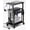 Black With power strip, variant on Computer Tower Stand, 6 Level Height Ajustable PC Tower Stand for Floor, Mobile Rolling CPU Holder Cart for Gaming Office Home,21.34"-28.3", Black