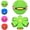 Green, variant on Magic Ball,Magic Meta Ball with 6 LED Lights,Dual Form Freely Switchable Magic Bouncing Ball for Indoor & Outdoor (Pink)