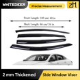 thumbnail image 2 of White Deer Wholesale ABS Plastic Acrylic Window Visor Sun Rain Deflector Guard, 4 Pcs, 2 of 6