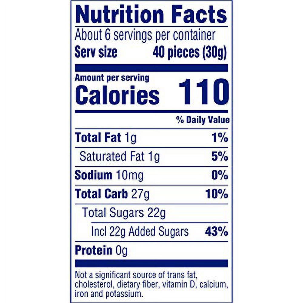 Shock Tarts Mini Chewy Candy - 24 ea, Nutrition Information