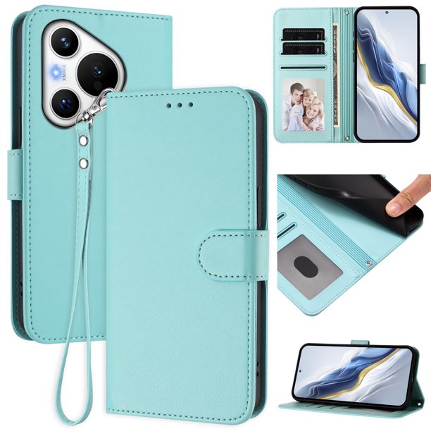 Funda Cartera GANGXUN para Huawei Pura 70 – Cierre Magnético, Protección RFID, Correa Desmontable, Compatible con Carga Inalámbrica