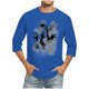 thumbnail image 1 of Camisas de Manga Larga para Hombres Imprimir Casual Cuello Redondo Blusa de Manga Corta, Camisas de Lino para Hombres, 1 of 4