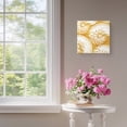 thumbnail image 4 of Framed Canvas Wall Art for Living Room Yellow Shell Wall Decor, Coastal Conch Ocean Marine Life Aesthetic Paintings for Bedroom Office Kitchen, Ready to Hang Artwork Wall Pictures 16x16 Inch, 4 of 9