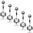 thumbnail image 4 of BodyJ4You 15PCS Professional Piercing Kit Stainless Steel 14G Clear CZ Belly Navel Ring Body Piercing Set, 4 of 6