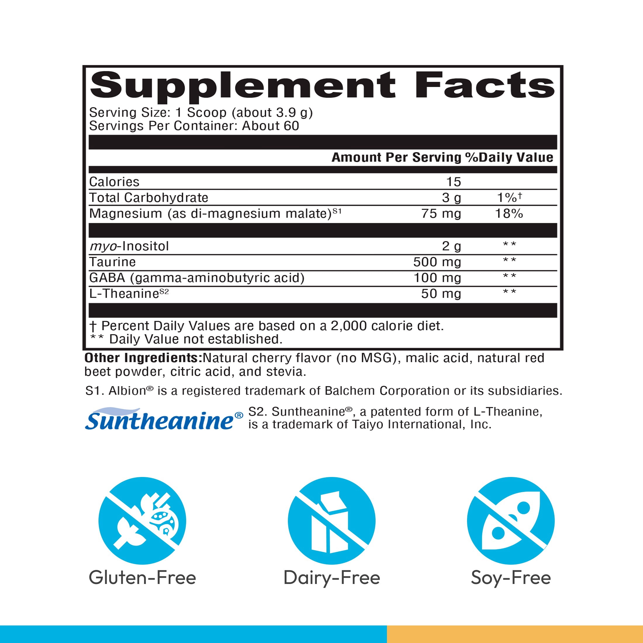 XYMOGEN RelaxMax Drink Mix Promotes Relaxation, Stress Resiliency Hormone Support Magnesium Powder with Myo Inositol, L Theanine Cherry Flavor Mood Support Supplement (8.25 oz)