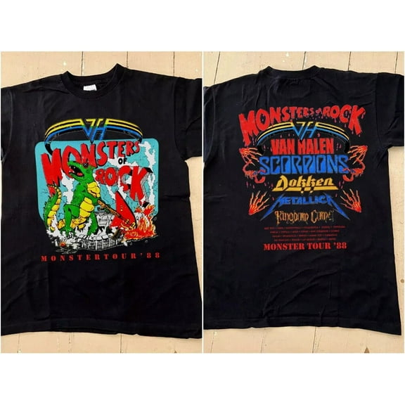 MONSTER OF ROCK T-Shirt, Vintage 1988 Monters of Rock Tour Concert T-Shirt