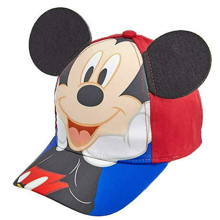 Disney Mickey Mouse Cotton Baseball Cap Hat w/ EARS, Children, Kids, Age 4-7