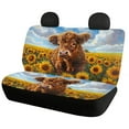 thumbnail image 6 of Pzuqiu Sunflower Yak Car Seat Cover Full Set Fashion Universal Anti-Slip Driver Seat Cover with Backrest Full Set Universal Seat Covers for Cars Universal Fit for Most Cars Sedan Van Truck, 6 of 7