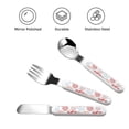 thumbnail image 3 of Cauagu Tropical Corals Seahorse Print 3-Pieces Toddler Cutlery Set , Kids Silverware Set with Spoons Forks & Knife Stainless Steel Utensils for Kids Dishwasher Safe, 3 of 8