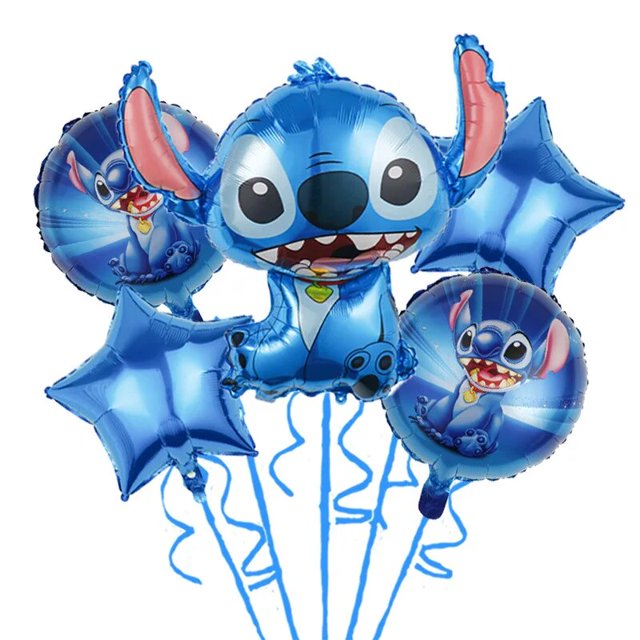 Disney-Juego de globos de aluminio para fiesta temática de Lilo & Stitch, decoración de fiesta de cumpleaños para niños y niñas, regalo de juguete