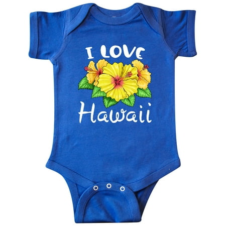 

Inktastic I Love Hawaii Hibiscus Flowers Gift Baby Boy or Baby Girl Bodysuit