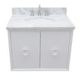 thumbnail image 6 of Bellaterra Home 31" Single wall mount vanity in White finish top with White Carrara and oval sink, 6 of 8