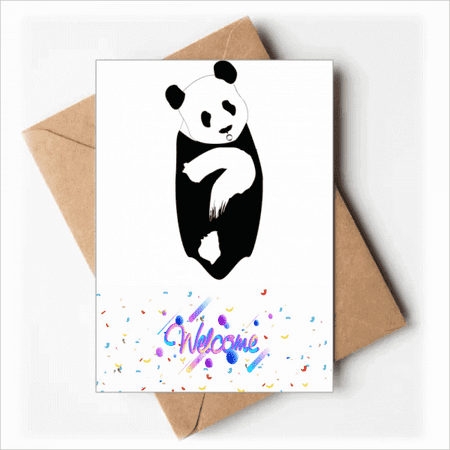 Question Panda Body Animals Welcome Back Greeting Cards Envelopes Blank