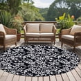 thumbnail image 4 of Round Rug 7Ft Washable Non-Slip, Black Spring Floral Circle Area Rugs for Living Room Bedroom, Farmhouse Flowers Elegant Pastoral Indoor Floor Mats Carpet Runner for Home Decor Aesthetic, 4 of 8