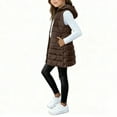 thumbnail image 5 of Mercatoo Teen Girls Long Hooded Puffer Vest Quilted Padded Winter Sleeveless down Jackets Kids Zip up Waistcoat Outwear, 5 of 7