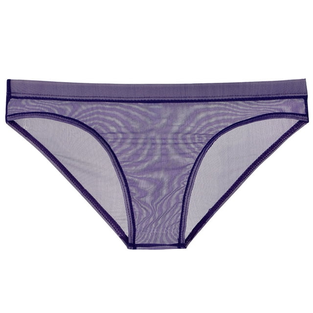 Pitauce Culottes pour Hommes Ultra Minces en Soie Glacée à Mailles, Culottes Bikini Transparentes Sans Pochette