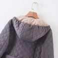 thumbnail image 4 of FAIWAD Lightweight Puffer Jacket for Womens Long Sleeve Solid Color Pockets Coat Winter Zipper Quilted Jacket, 4 of 7