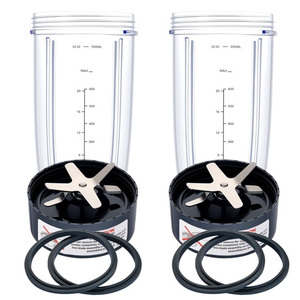 Set de Accesorios para Licuadora GahsElec con Vasos de 950 ml y Cuchillas