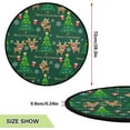 thumbnail image 3 of Coolnut Christmas Santa Christmas Tree Mat Round Christmas Tree Stand Mat Decoration for Holiday Party Home Christmas Day Ornaments Floor Door, 28.3", 3 of 6