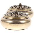 thumbnail image 1 of 2 Pcs Vintage Incense Burner Mini Incense Holder Brass Censer Desktop Decor, 1 of 3