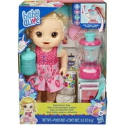 Baby Alive Magical Mixer Baby Doll Strawberry Shake with Blender Accessories, Drinks, Wets, Eats, Blonde Hair Toy for Kids Ages 3 and Up