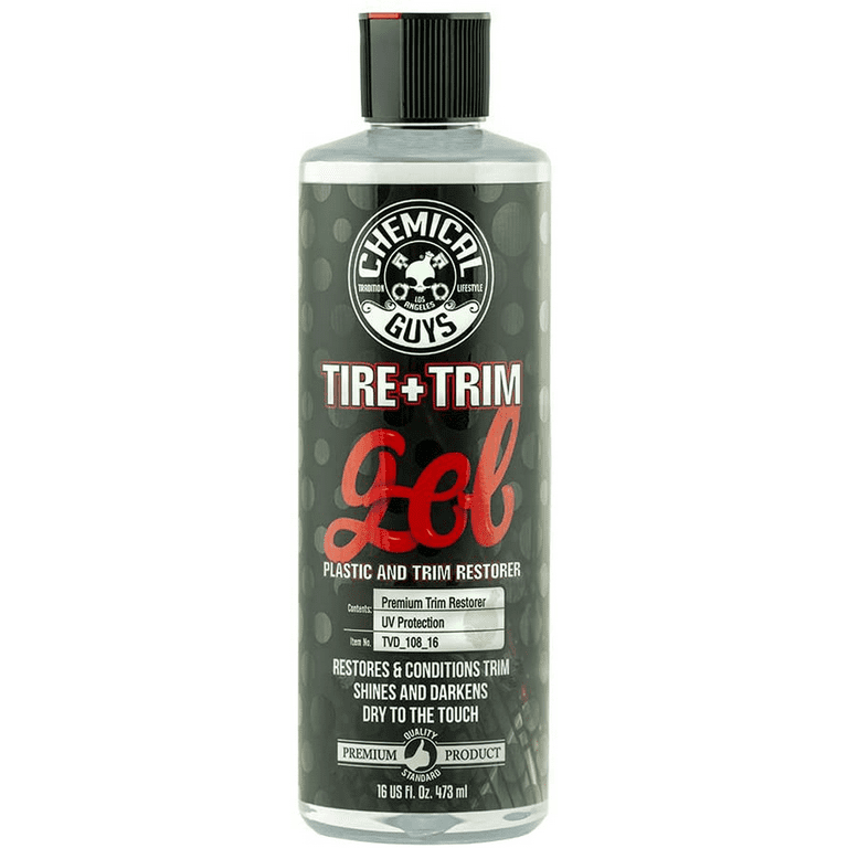 Chemical Guys TVD_108_16 Tire and Trim Gel for Plastic and Rubber, Restore  and Renew Faded Tires, Trim, Bumpers and Rubber, 16 oz 