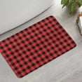 thumbnail image 2 of Red and White Checkered Pattern Bathroom Rugs Mat,Non Slip Microfiber Bathroom Rug,Rubber Backing,Soft Bathroom Mats for Bathroom Floor,Tub and Shower,17x27in(43x68cm), 2 of 5