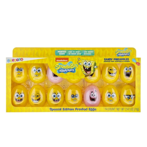 Galerie Spongebob Squarepants 14 Count Special Edition Printed Eggs with Candy, 2.47 oz