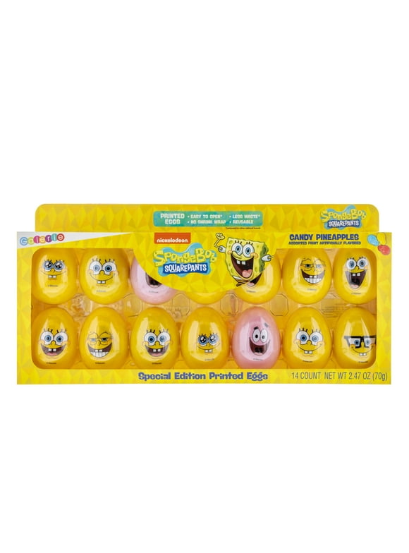 Galerie Spongebob Squarepants 14 Count Special Edition Printed Eggs with Candy, 2.47 oz