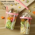 thumbnail image 4 of Taza de Ensalada Portátil Matsuzay con Tapa de Rosca y Cuchara 500ml Naranja Rosa, 4 of 6