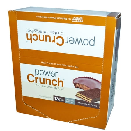 BNRG, Power Crunch Protein Energy Bar, Peanut Butter Fudge, 12 Bars, 1.4 oz (40 g) Each(pack of