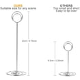 thumbnail image 2 of 10 Pack 8.75 Inch Tall Table Number Holders Place Card Holder Table Picture Holder Wire Photo Holder Clips Picture Memo Note Photo Stand (Silver), 2 of 7