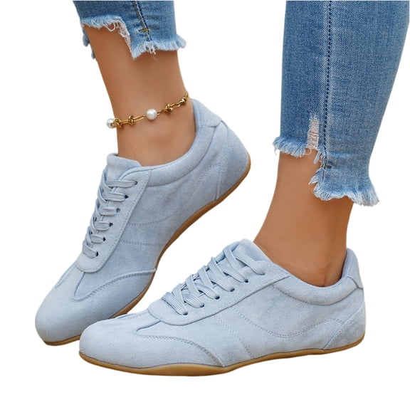 Women's Retro Sneakers Low-Top Lightweight Breathable Casual Shoes Non-Slip Sole for Walking Work Daily Use, 40