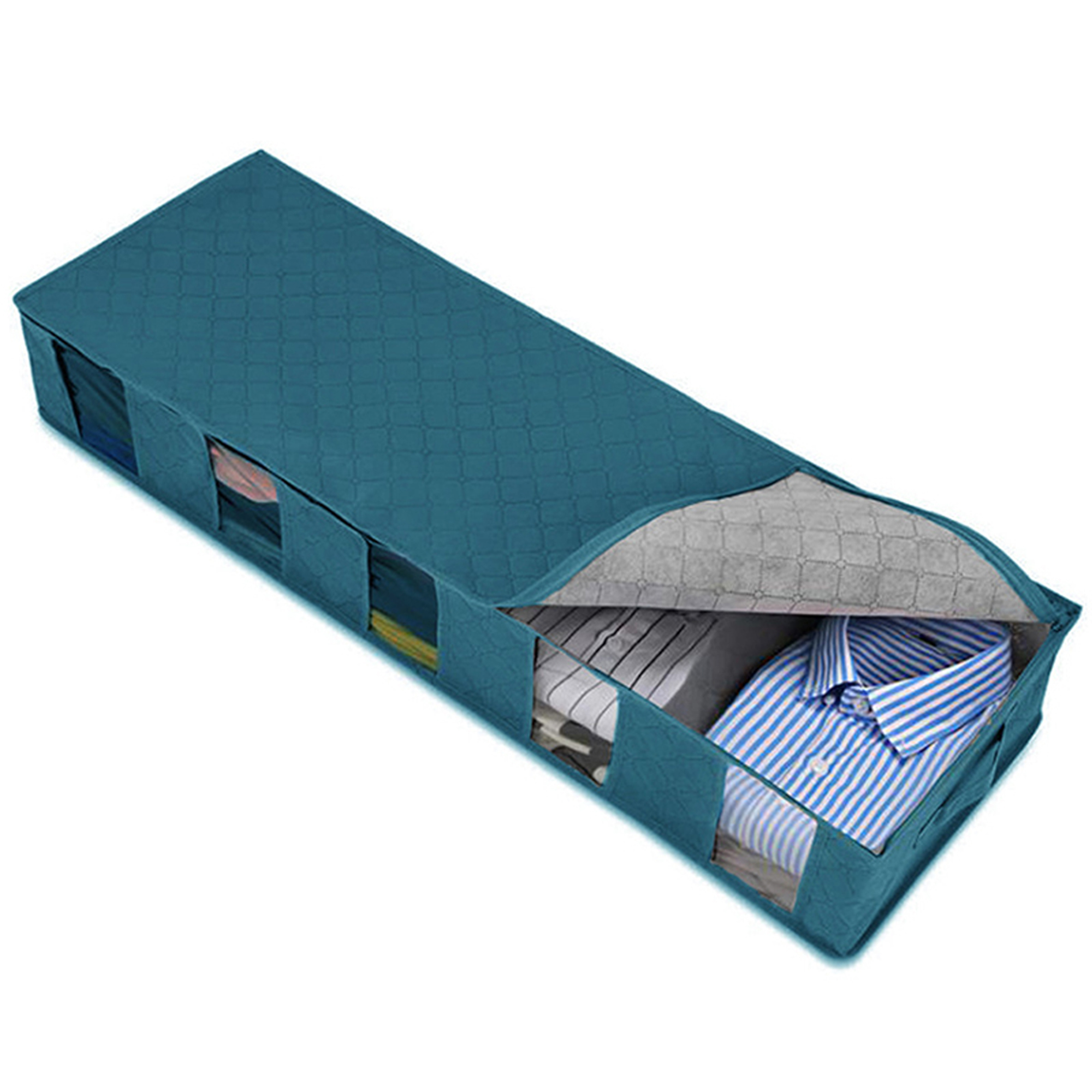 LALLCAS 5 Compartments Large Capacity Box Clothes Organizer Under Bed