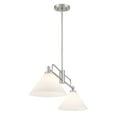 thumbnail image 4 of Meridian M100136NB 2-Light Linear Chandelier in Natural Brass, 4 of 7
