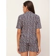 thumbnail image 4 of Moomaya Sleepwear, Shirt & Shorts Night Suit Set, Printed Cotton Pjs Lounge Set, 4 of 9