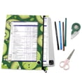 thumbnail image 5 of Dinosaurs Kiwi Leaves Cartoon 3-Ring Binder Pouches A4 Size Zipper Pocket File Storage 2 Packs, 5 of 6