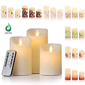 Candles Battery Operated 7 Festival Sleeves Flickering Flameless