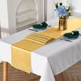 thumbnail image 5 of Knubmt Set of 1 Smooth Satin Table Runner 12 x 108 inches Rectangle Round Table Runner for Wedding Banquet Birthday Graduation Party, 5 of 7