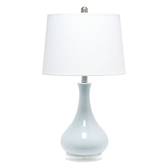 Home Decorative Ceramic Tear Drop Shaped Table Lamp - Light Blue