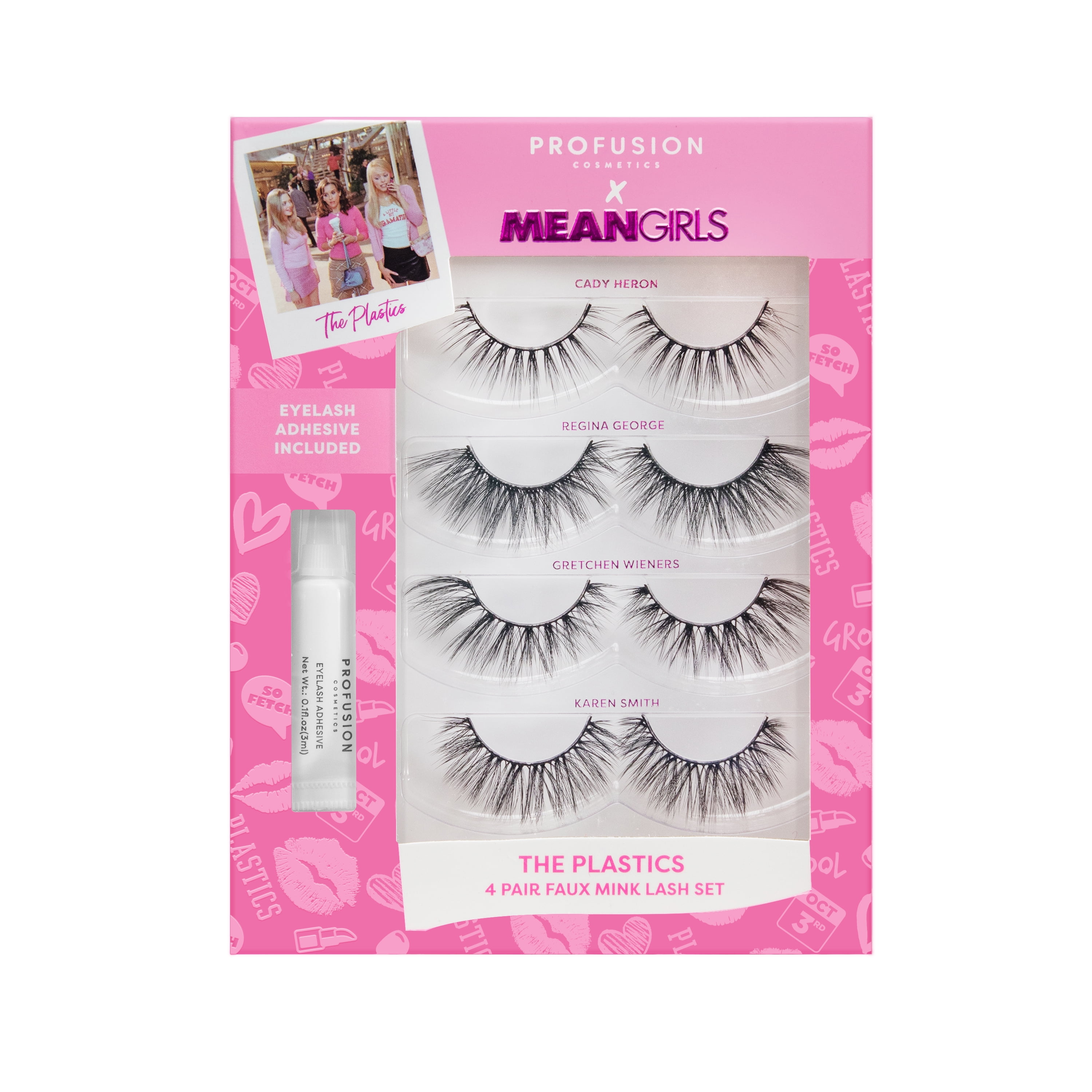 Profusion Cosmetics Mean Girls Lashes so Wispy It's Full of Secrets - 4 Pair Lash Set