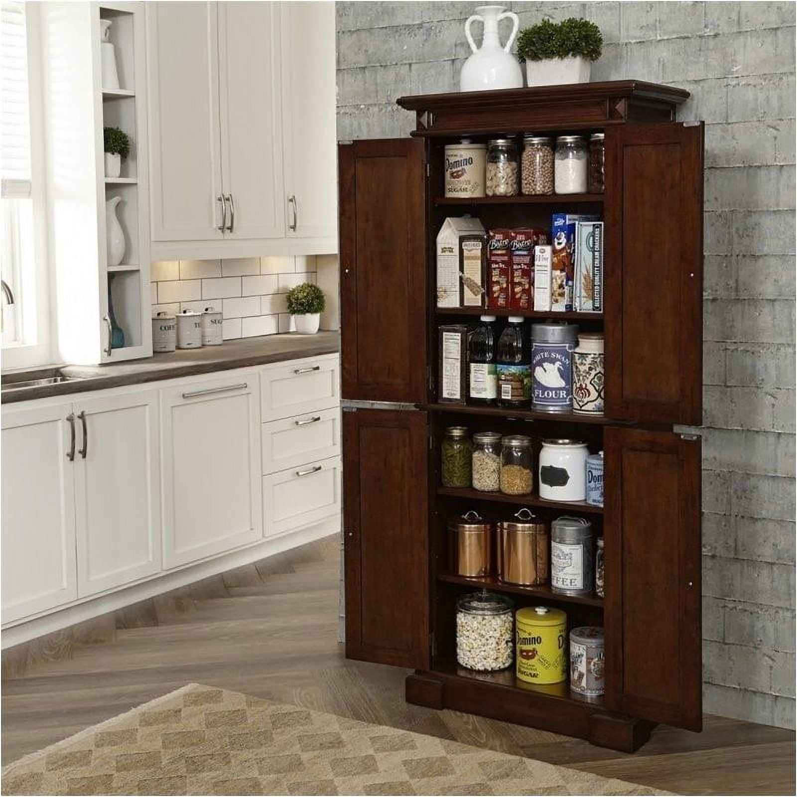 Cherry wood kitchen pantry deals