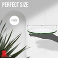 thumbnail image 6 of Red Co. Set of 4 Enamelware Metal Classic 8" Round Salad Plate, Solid White/Dark Green Rim, 6 of 8