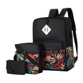 thumbnail image 4 of Mochila de viaje para portátil de gran capacidad con puerto de carga USB, bolso escolar para ordenador Negro, 4 of 9