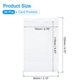 thumbnail image 2 of Uxcell 35Pcs Self Adhesive Index Card Pockets with Top Open, 2.8" x 3.9" Clear Plastic Labels Holders Card Holder for Libraries Organizing and Protecting Index Cards, Transparent, 2 of 7