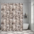 thumbnail image 6 of Bathroom Shower Curtain Farm Cow Animal Fur Texture Waterproof Shower Curtains with Hooks, Minimalist Brown Bath Curtains Bathtub Curtain Home Decor 60x72in, 6 of 9
