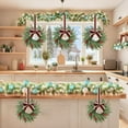 thumbnail image 4 of Guvpev 6 Pcs Small Christmas Wreath, Norfolk Pine Wreaths, 14in Christmas Candle Rings with Ribbon for Kitchen Cabinet Candle Window Decor, Mini Decorative Hanging Wreath for Xmas Decor, 4 of 6